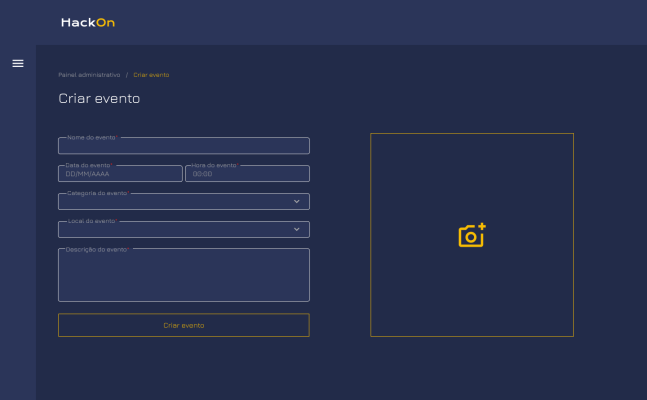 Criar Evento (Administrador)